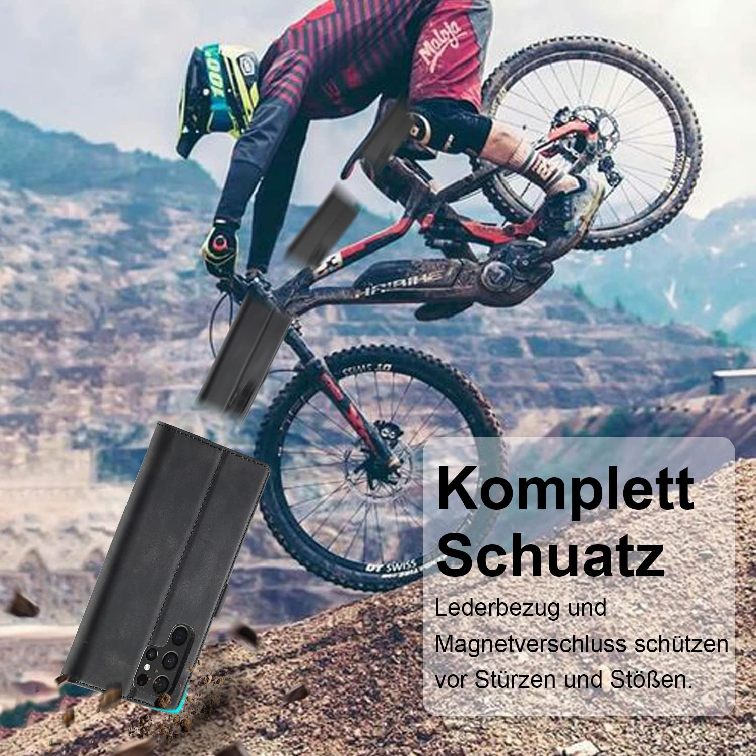 Leder Handyhülle für Samsung Galaxy S23 Ultra