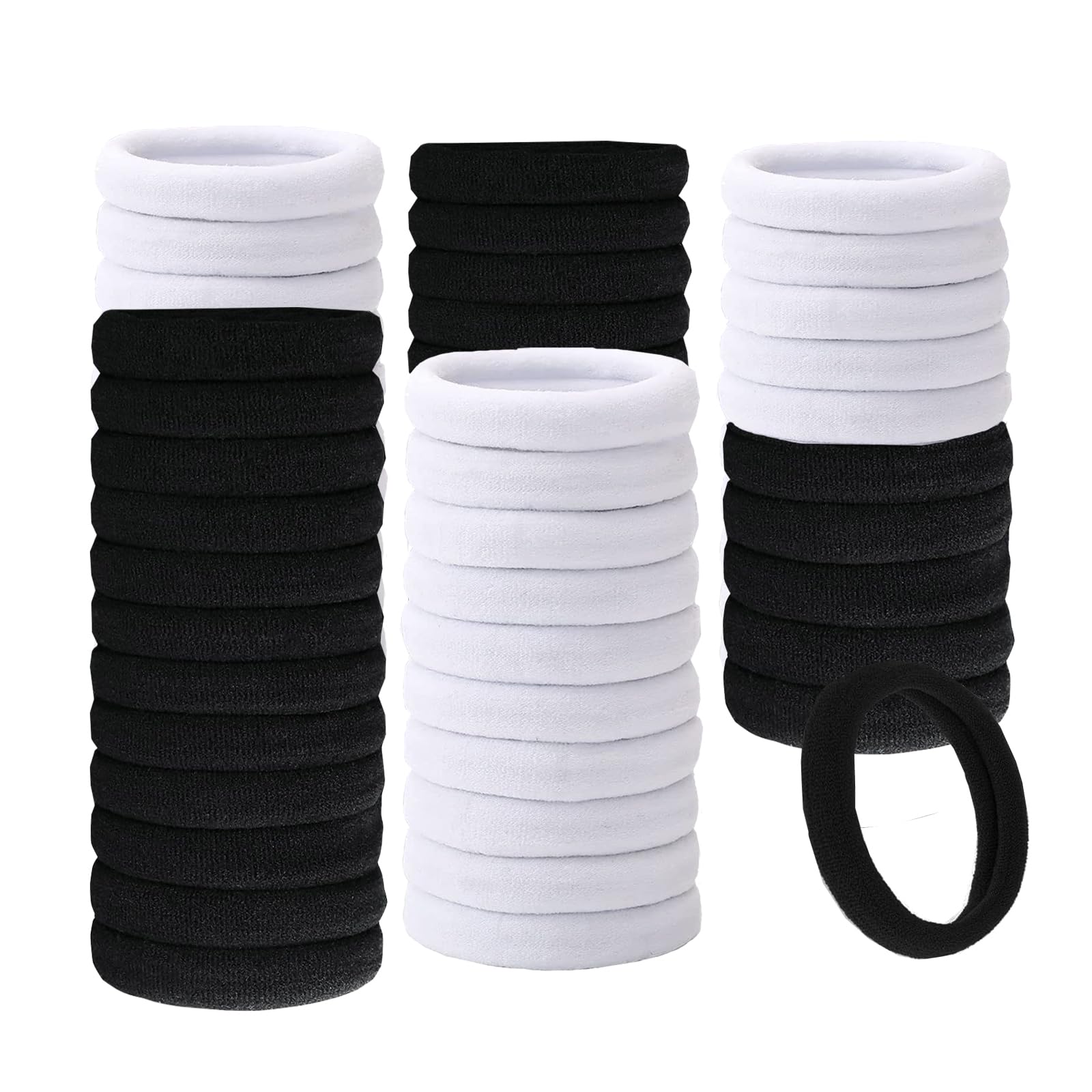 Haargummis für Damen und Herren – 100 Stück, 4 cm