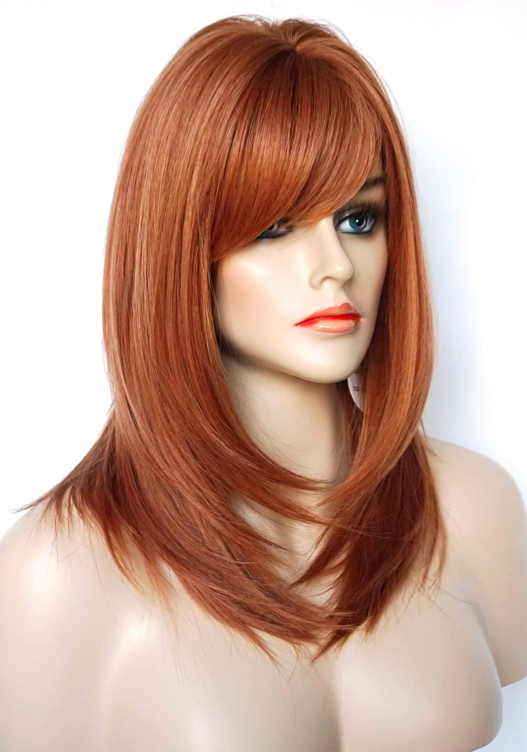 Mittellange Perücke mit Pony 35cm