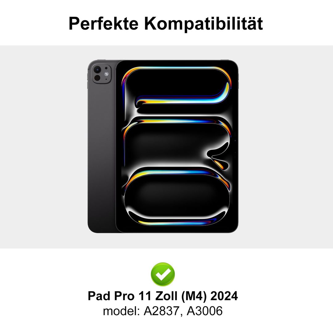 IVEOPPE Hülle mit Tastatur für iPad Pro 11" 2024 (M4)