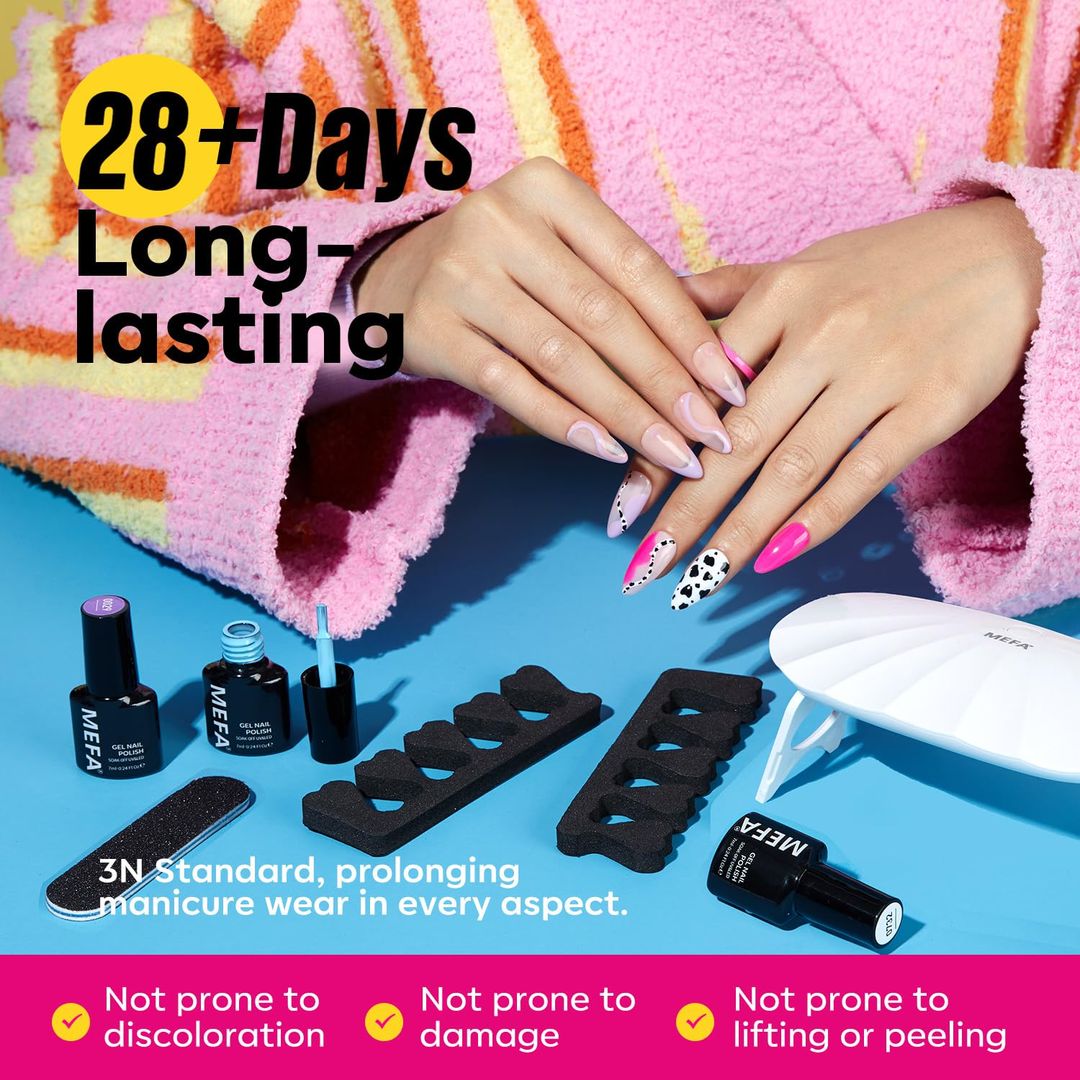 Nagellack Set 12 Farben & UV Lampe/Accessoires