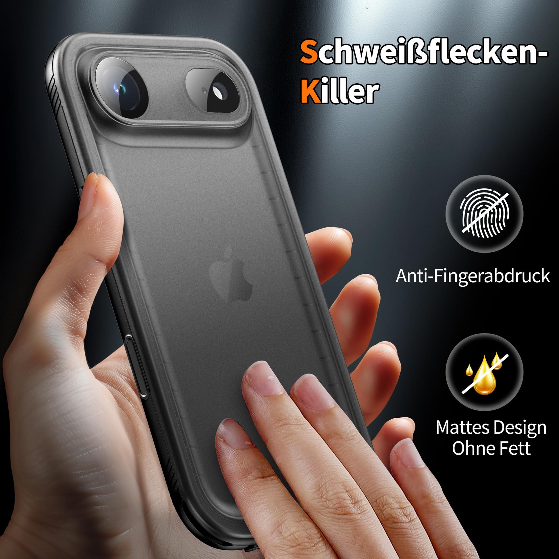 iPhone Air Hülle Military Grade – Wasserdicht, Stossfest, Schwarz