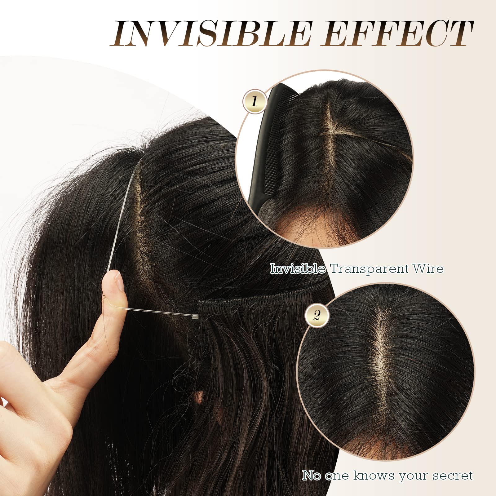 Clip-in Haarverlängerungen  50cm 4 Stück