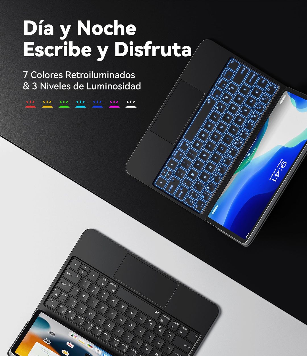 Tastatur für iPad Air 11 & Pro 11 mit Hintergrundbeleuchtung