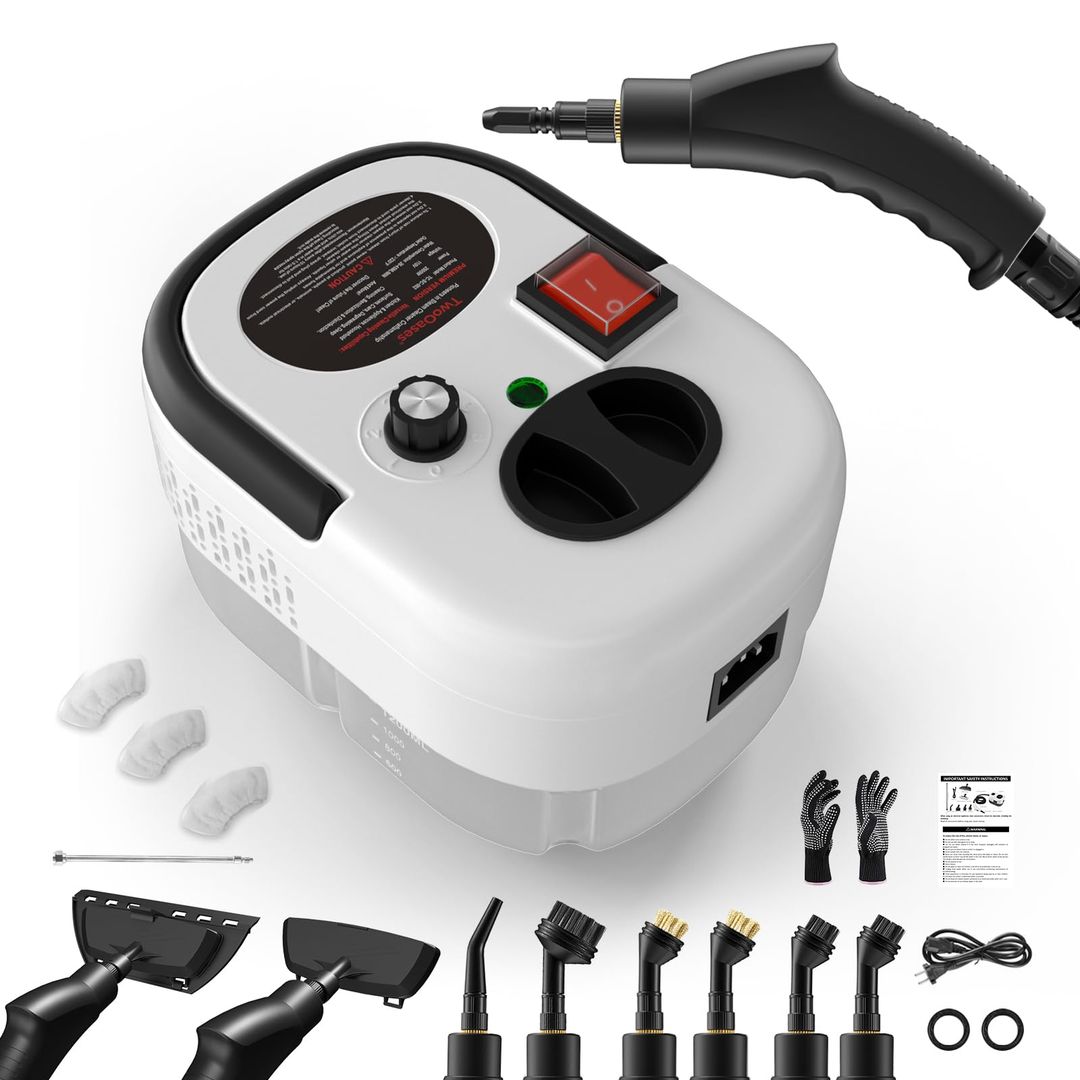 Handdampfreiniger 1,2L Tragbar – Schnellheizung, Mehrzweck für Auto, Küche & Bad, Weiß