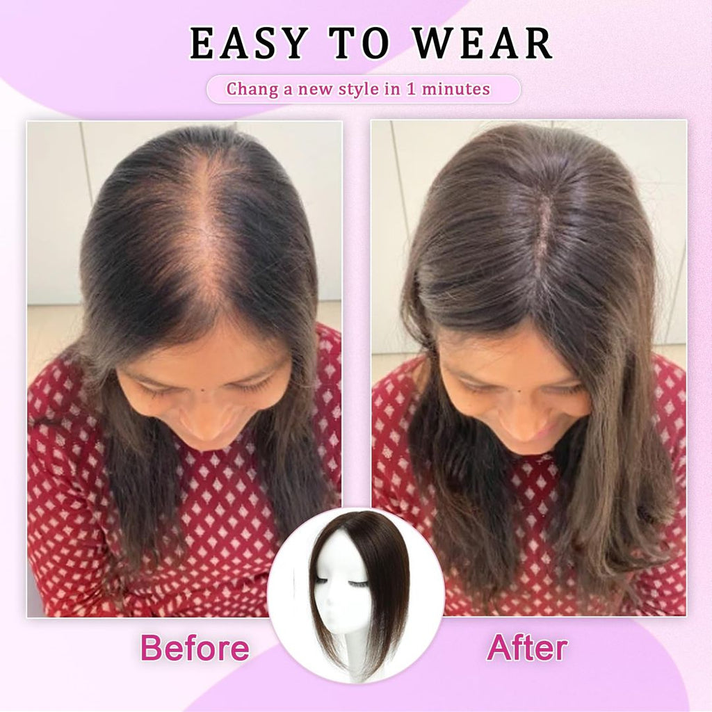 Haarstück 30 cm Blond mit Strähnen