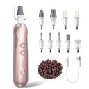 Elektrischer Nagelfräser Set – 9 Aufsätze, 5 Stufen, LED, Aufbewahrungstasche, Champagne Gold