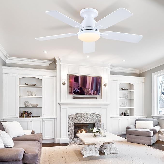 Shanggu Deckenventilatoren mit Licht und Fernbedienung - 132CM RGB