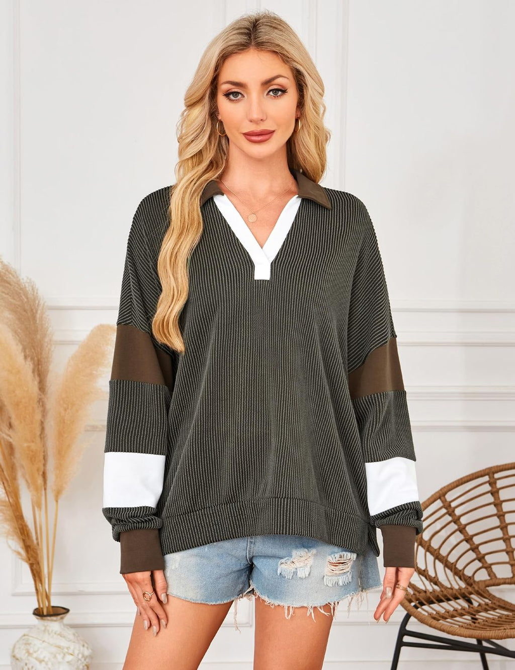 Damen Langarm Pullover