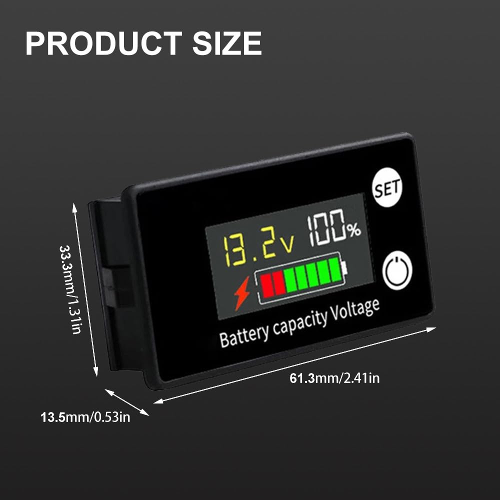 Heemol LCD Batteriemonitor 12V-84V