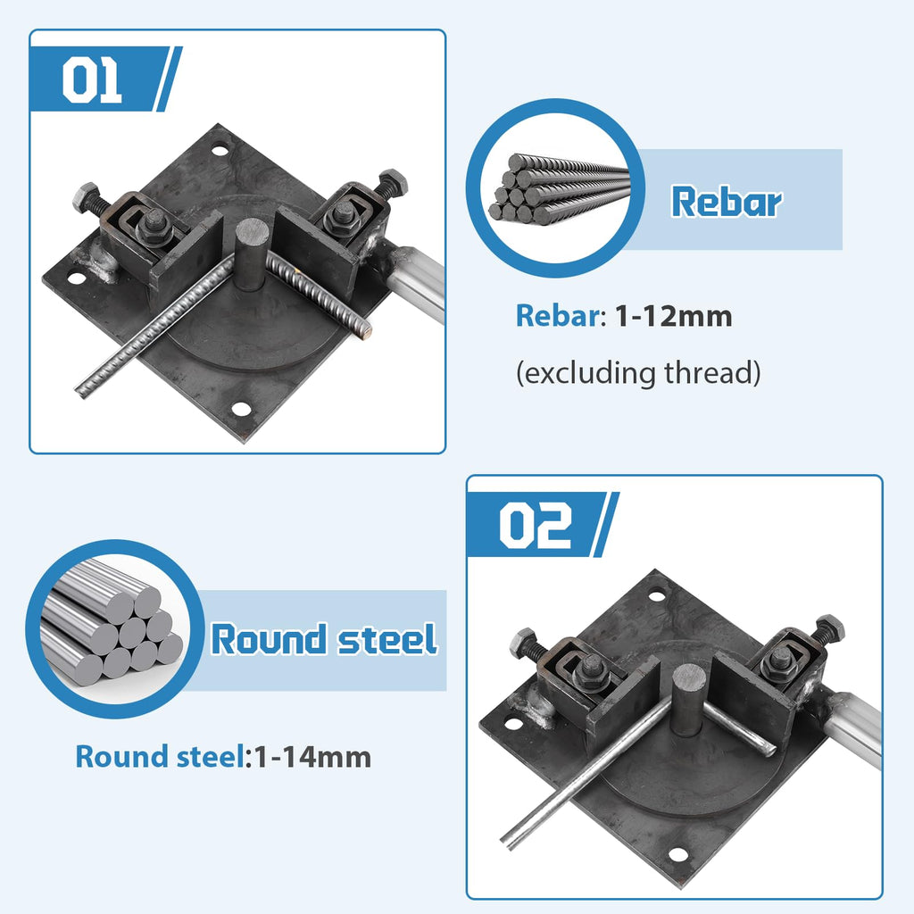 Manuelle Stahlstangenbiegemaschine für 1-14 mm Stahlbetonstangen