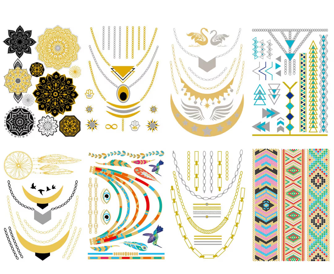 Temporäres Tattoo 8 Stück