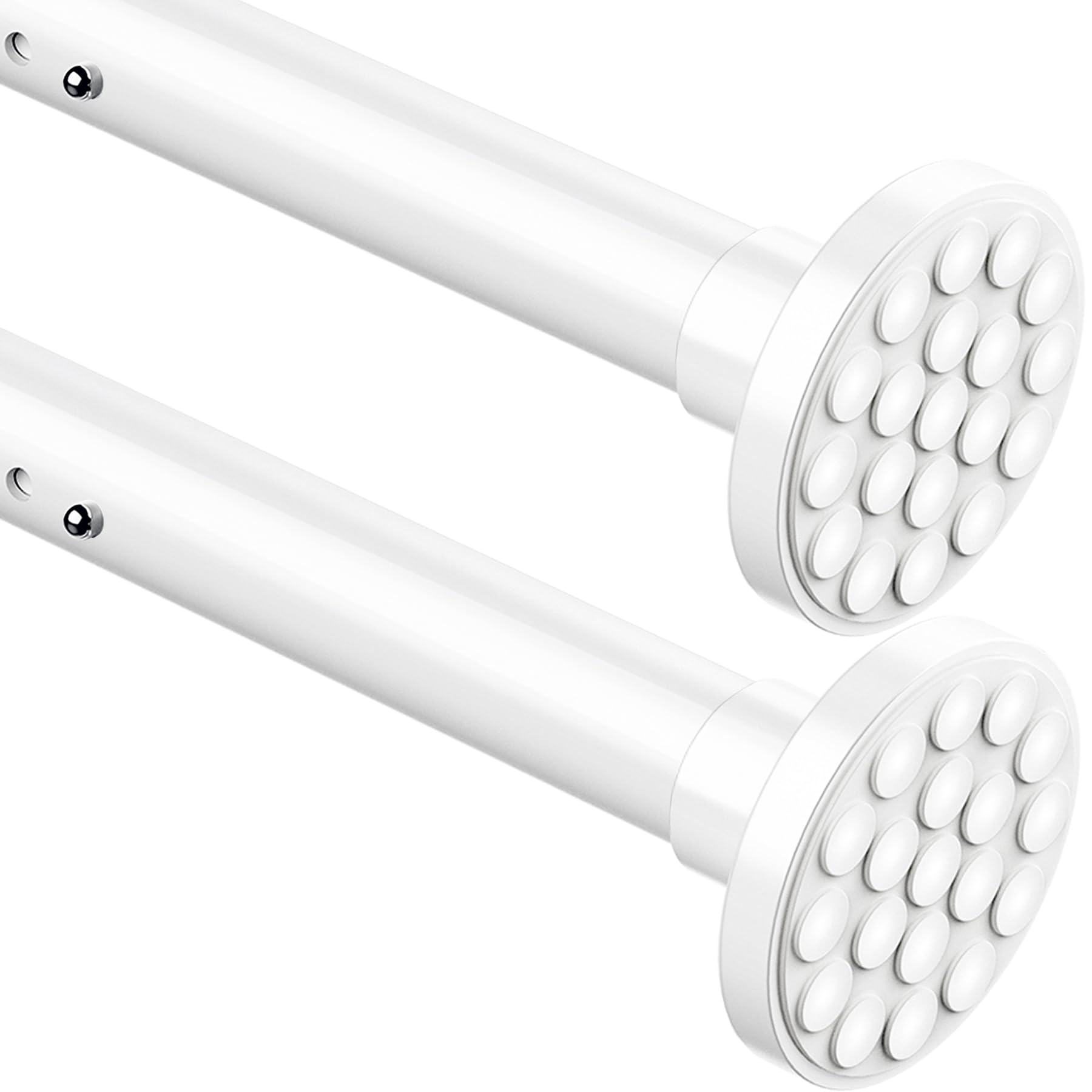 Bohrlose Vorhangstange Teleskop 2er-Set – 95-140 cm, Ø32 mm, Weiss
