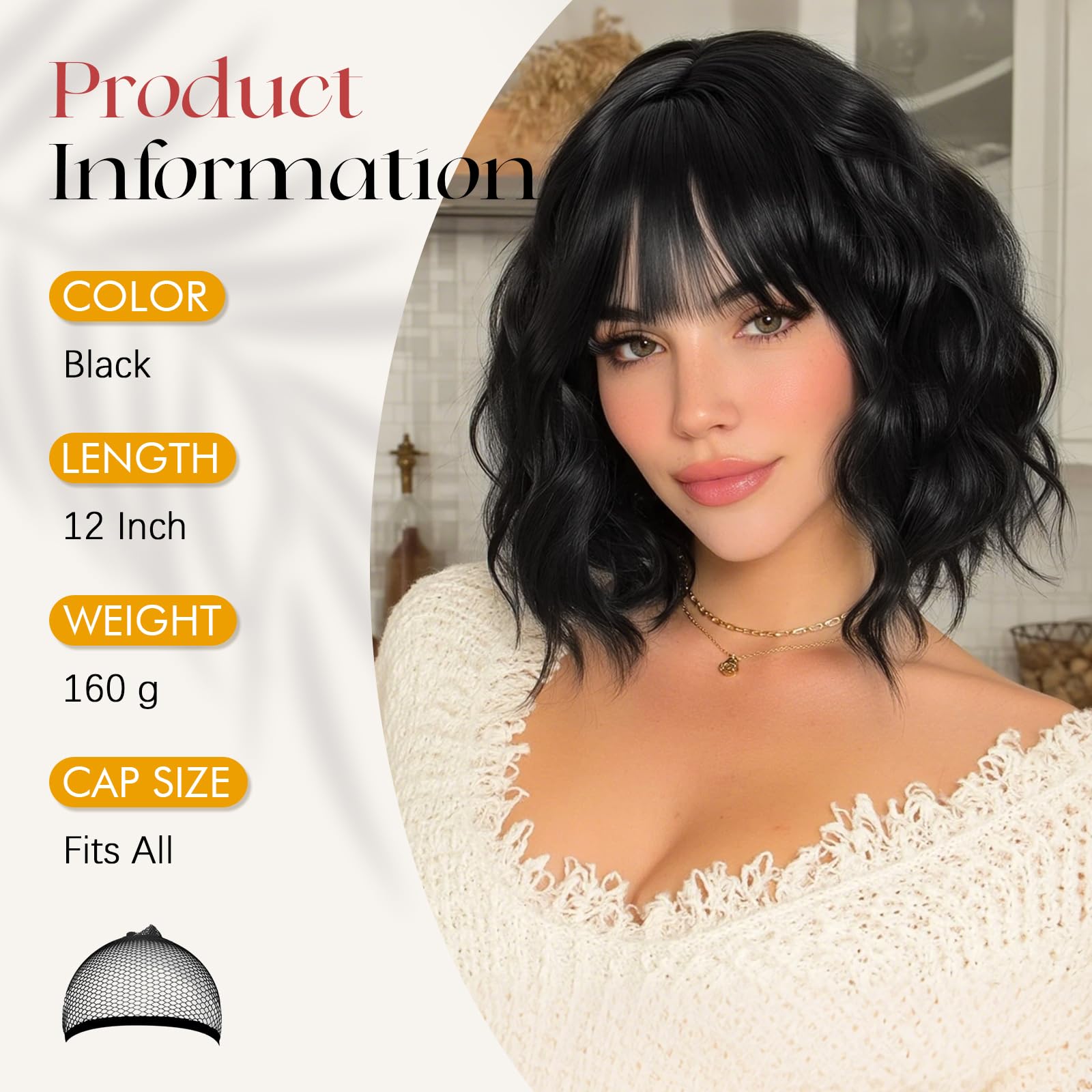 Bob Perücke mit Pony