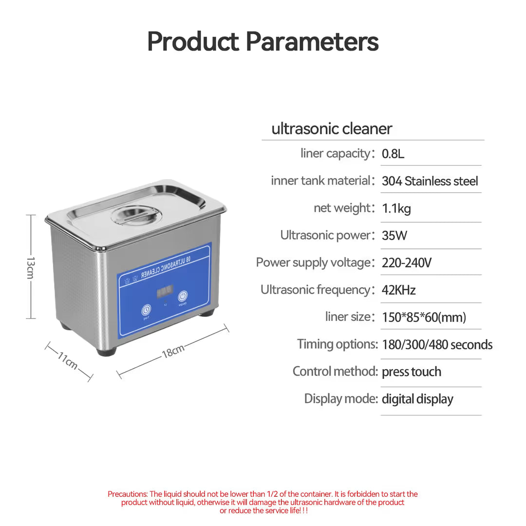 Ultraschallreiniger, 0,8 l
