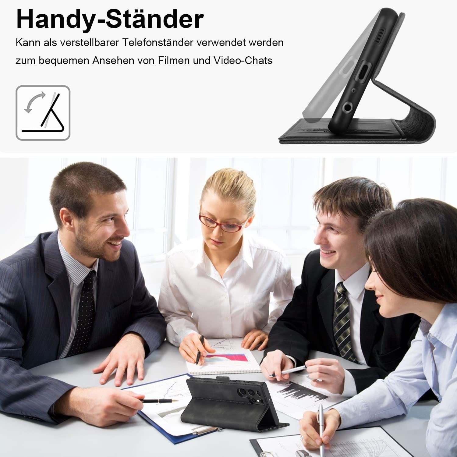 Leder Handyhülle für Samsung Galaxy S23 Ultra