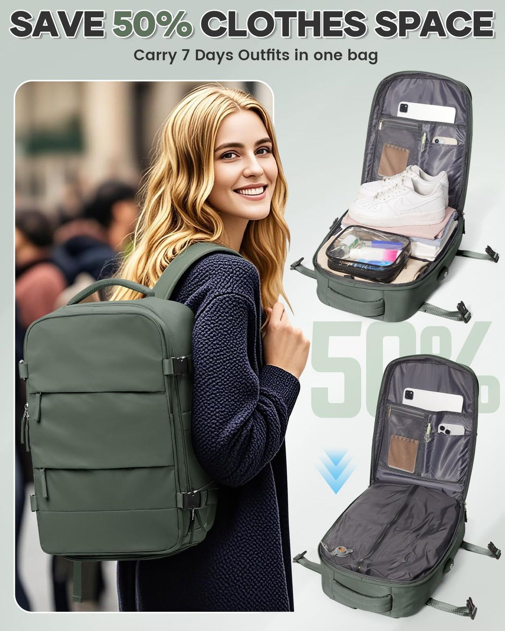 livbote Vakuum Rucksack mit Vakuumpumpe