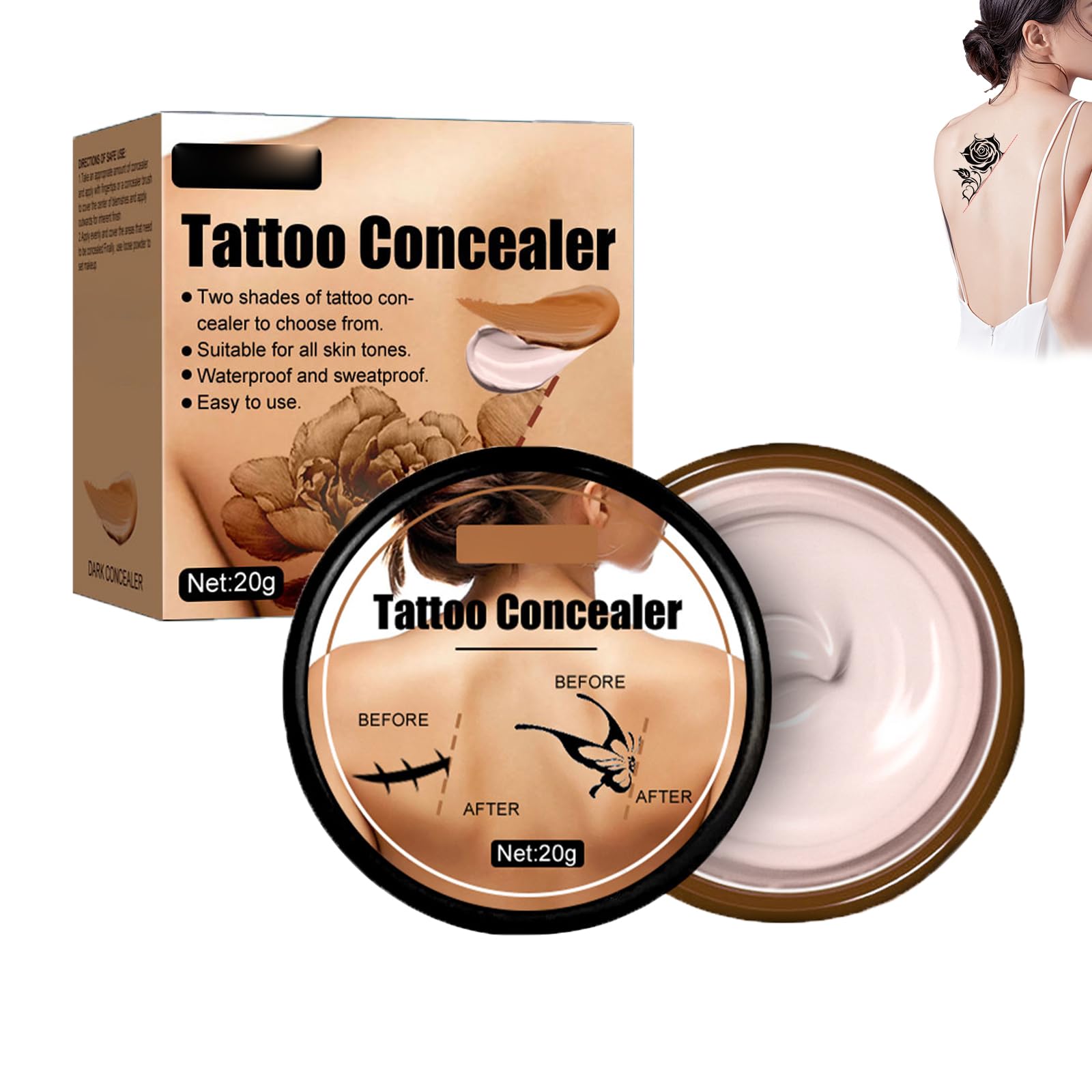 Wasserfester Tattoo Concealer – Helle Abdeckung
