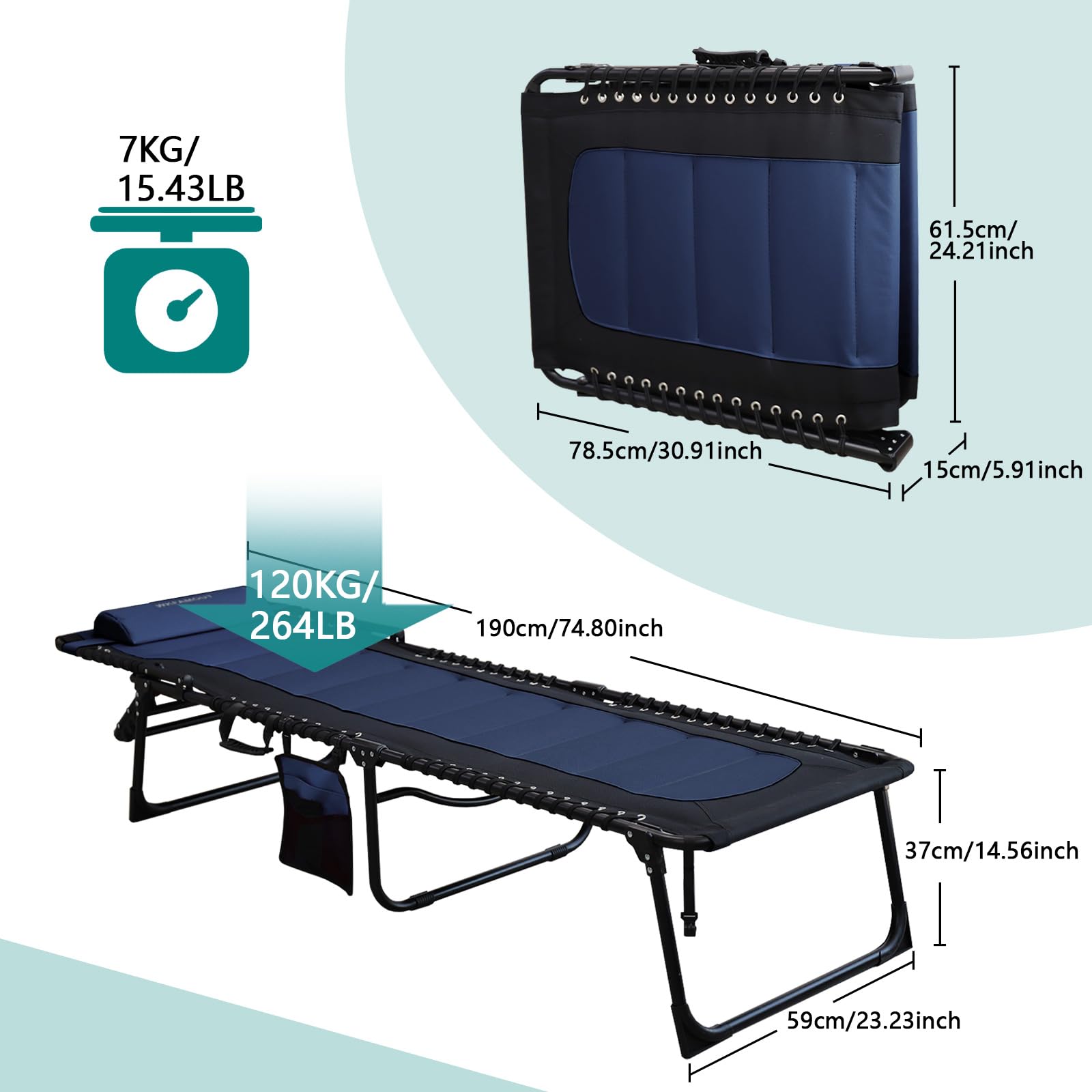WKFAMOUT Faltbare Gartenliege