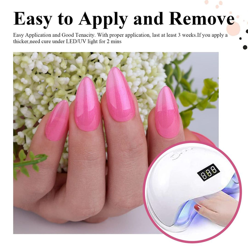 Glitzer-Gel-Nagellack – 15 ml -  Glitter Pearl Pink