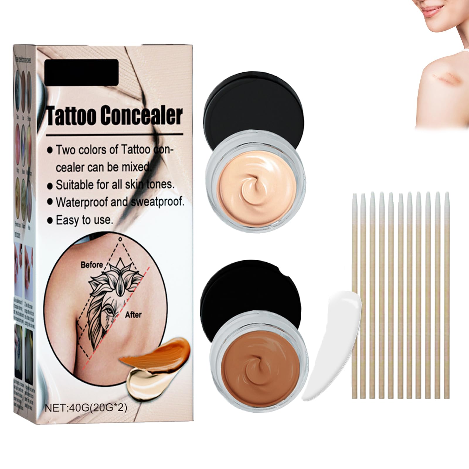 Wasserfester Concealer – Für alle Hauttöne SET