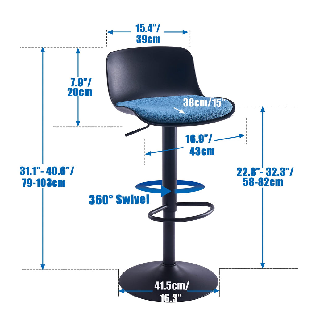 YOUNIKE Barhocker-Set, 2er-Set, Grau