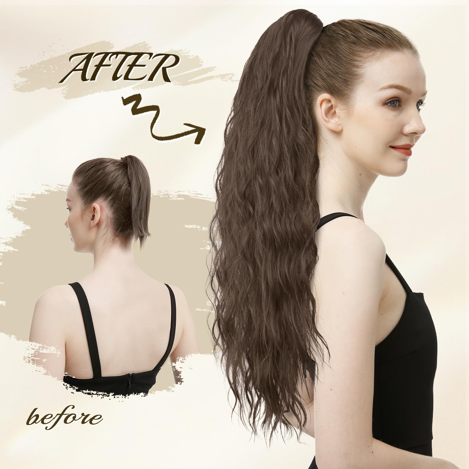 Pferdeschwanz Clip-in Haarverlängerung 65 cm