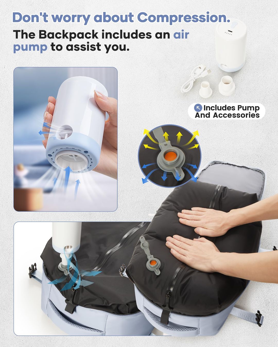 Rucksack mit Vakuumsystem