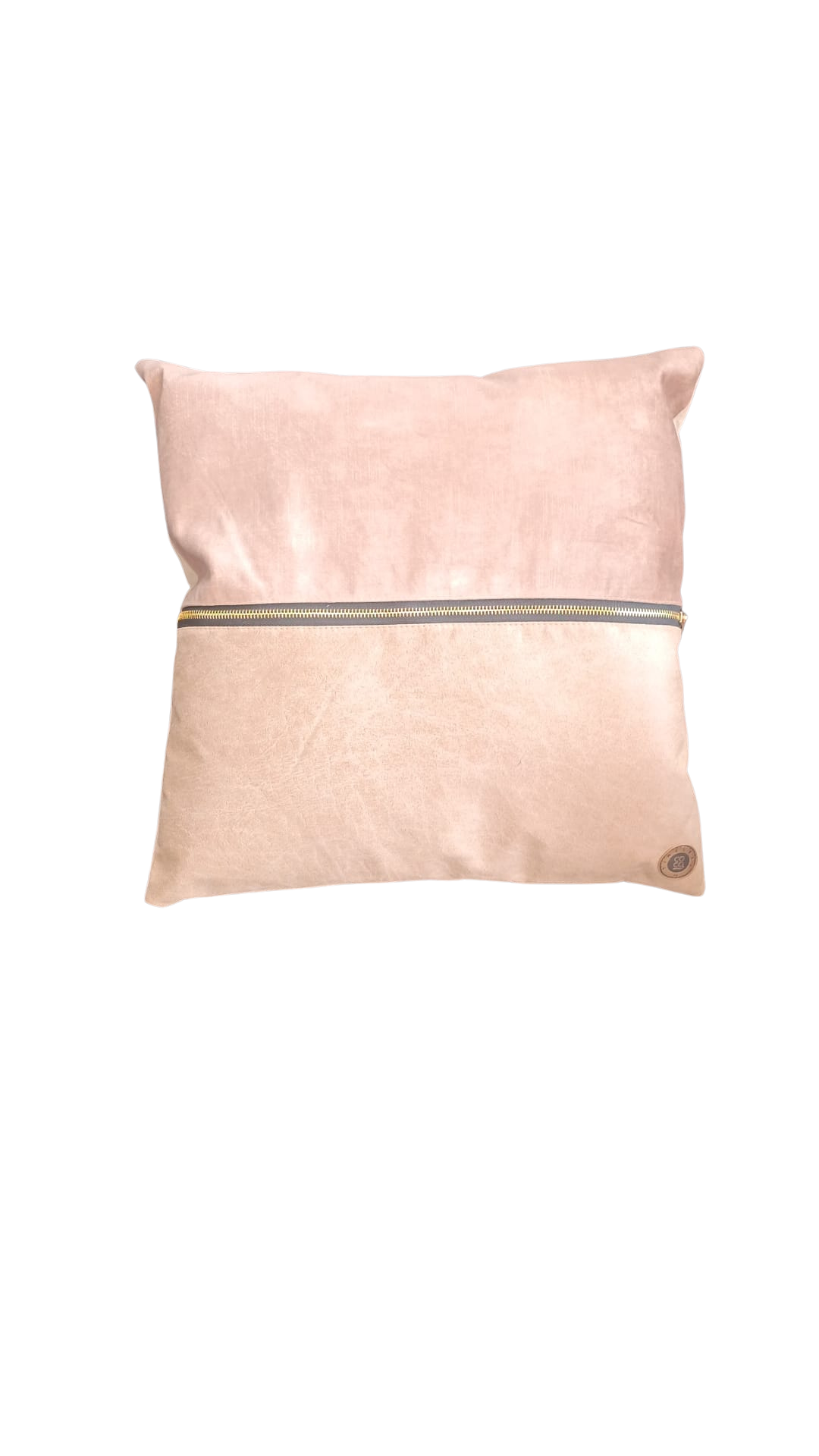 Dekokissen Rosa mit sichtbarem Reißverschluss 45 x 45 cm