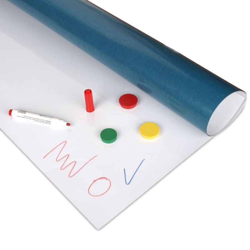PREVIS Whiteboard-Folie, magnetisch, selbstklebend, 200 x 100 cm