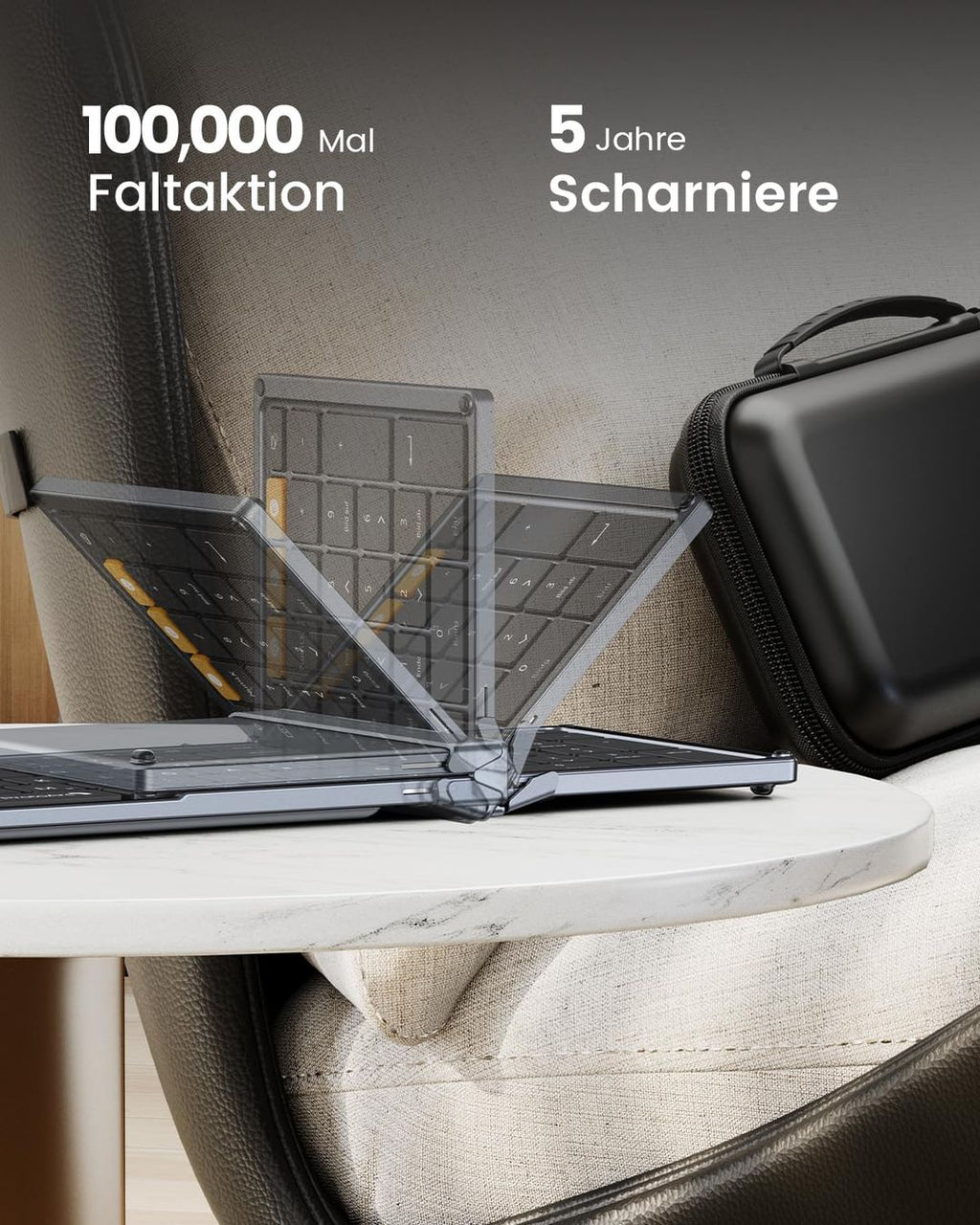 ProtoArc Faltbare Tastatur Kabellos und Maus
