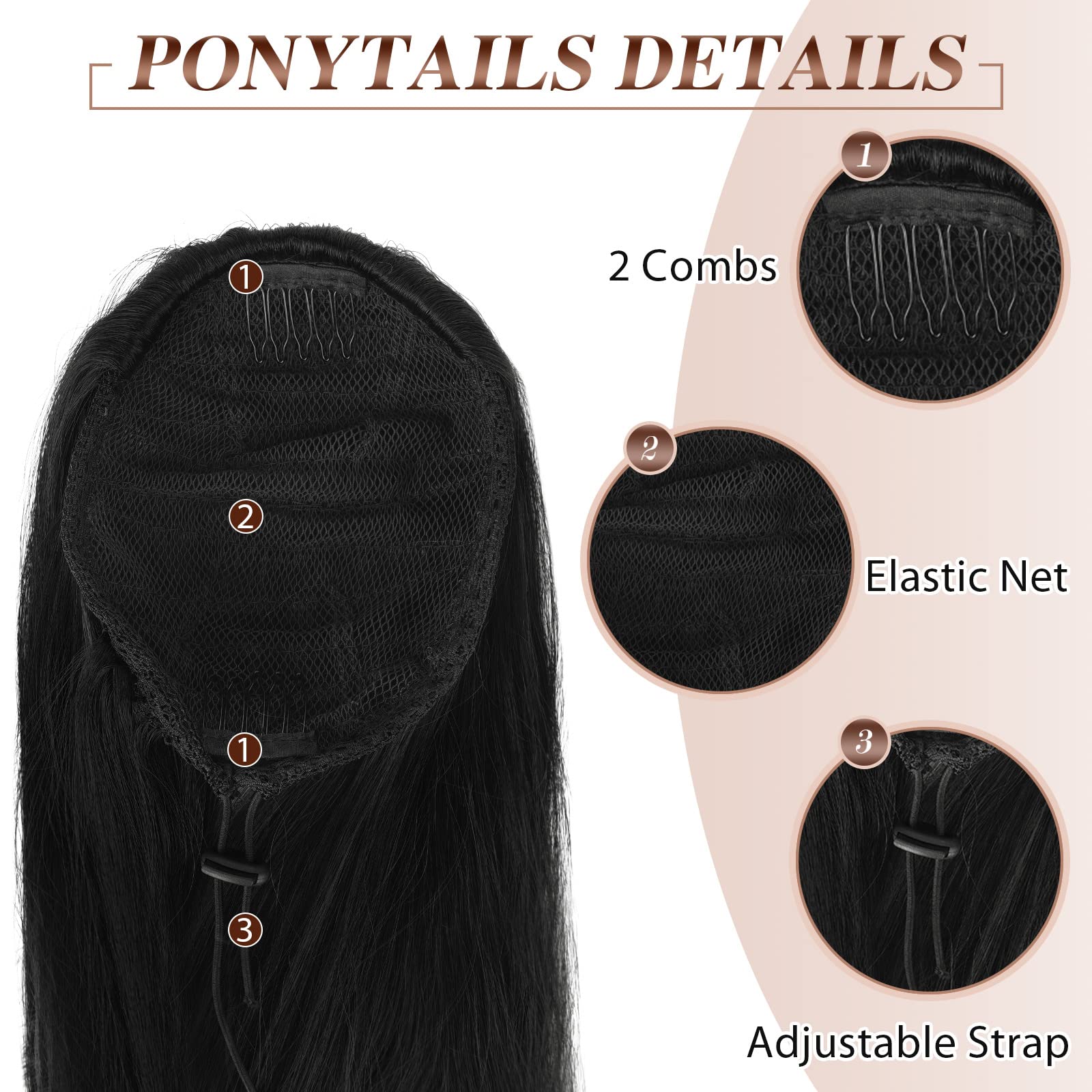 Ponytail Haarverlängerung 50cm