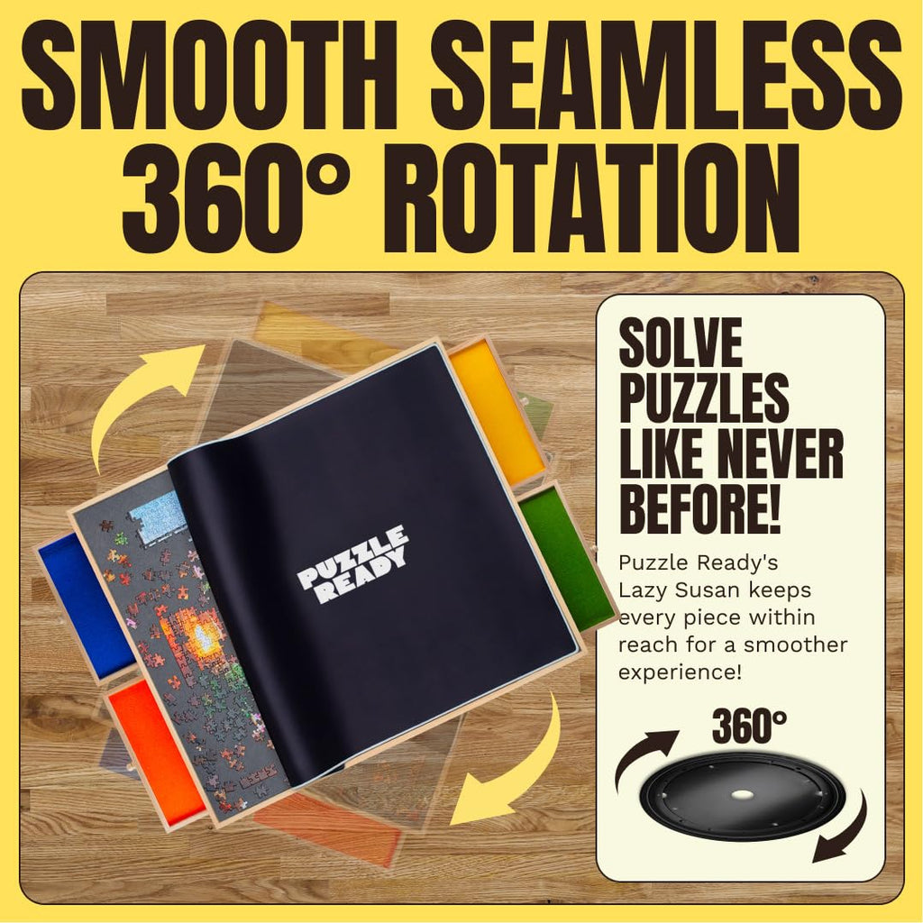 Puzzle-Spielbrett mit bunten Schubladen und Abdeckmatte –1500-2000Teile-94 x 71 cm