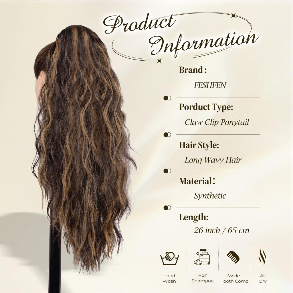 Pferdeschwanz Clip-in Haarverlängerung 65 cm