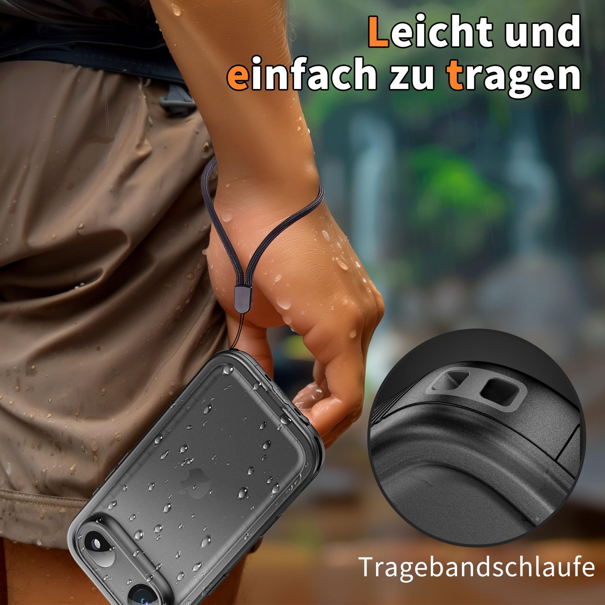iPhone Air Hülle Military Grade – Wasserdicht, Stossfest, Schwarz