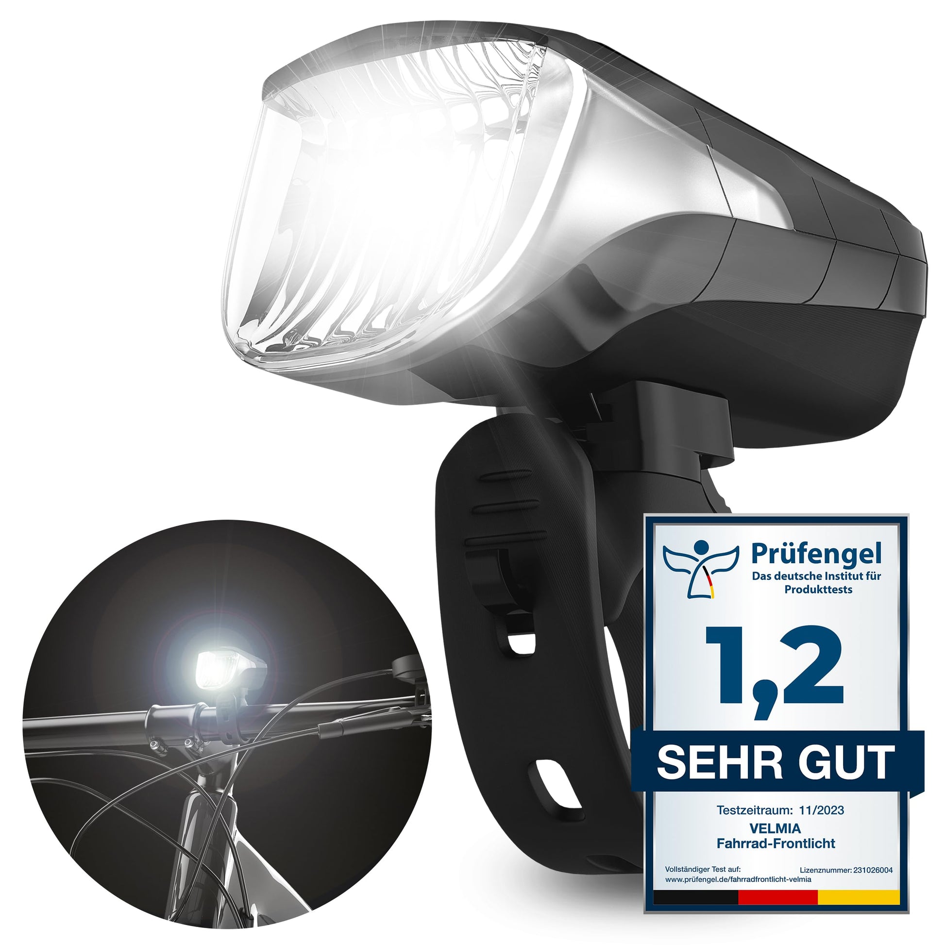 VELMIA Fahrradfrontlicht