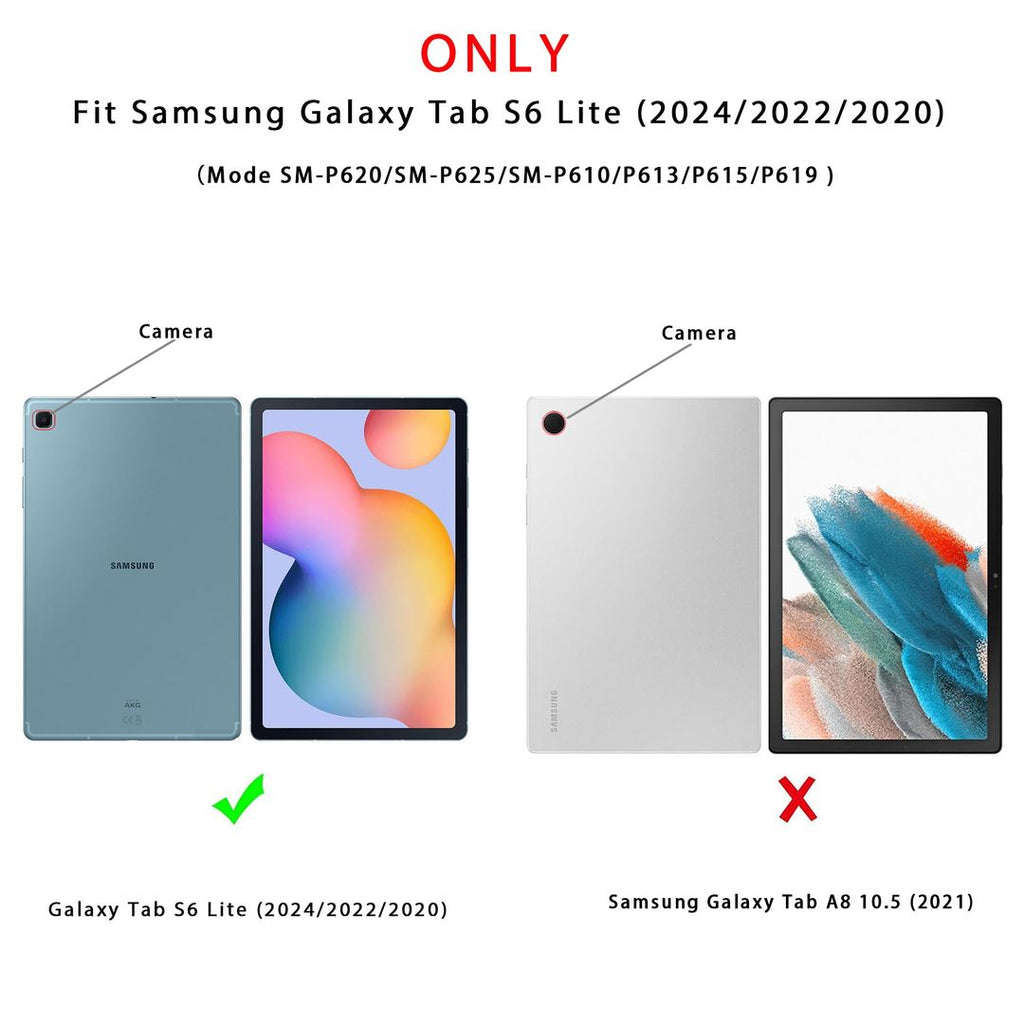 Hülle mit QWERTZ Tastatur – Samsung Galaxy Tab S6 Lite 10,4 Zoll, Trackpad, Stifthalter