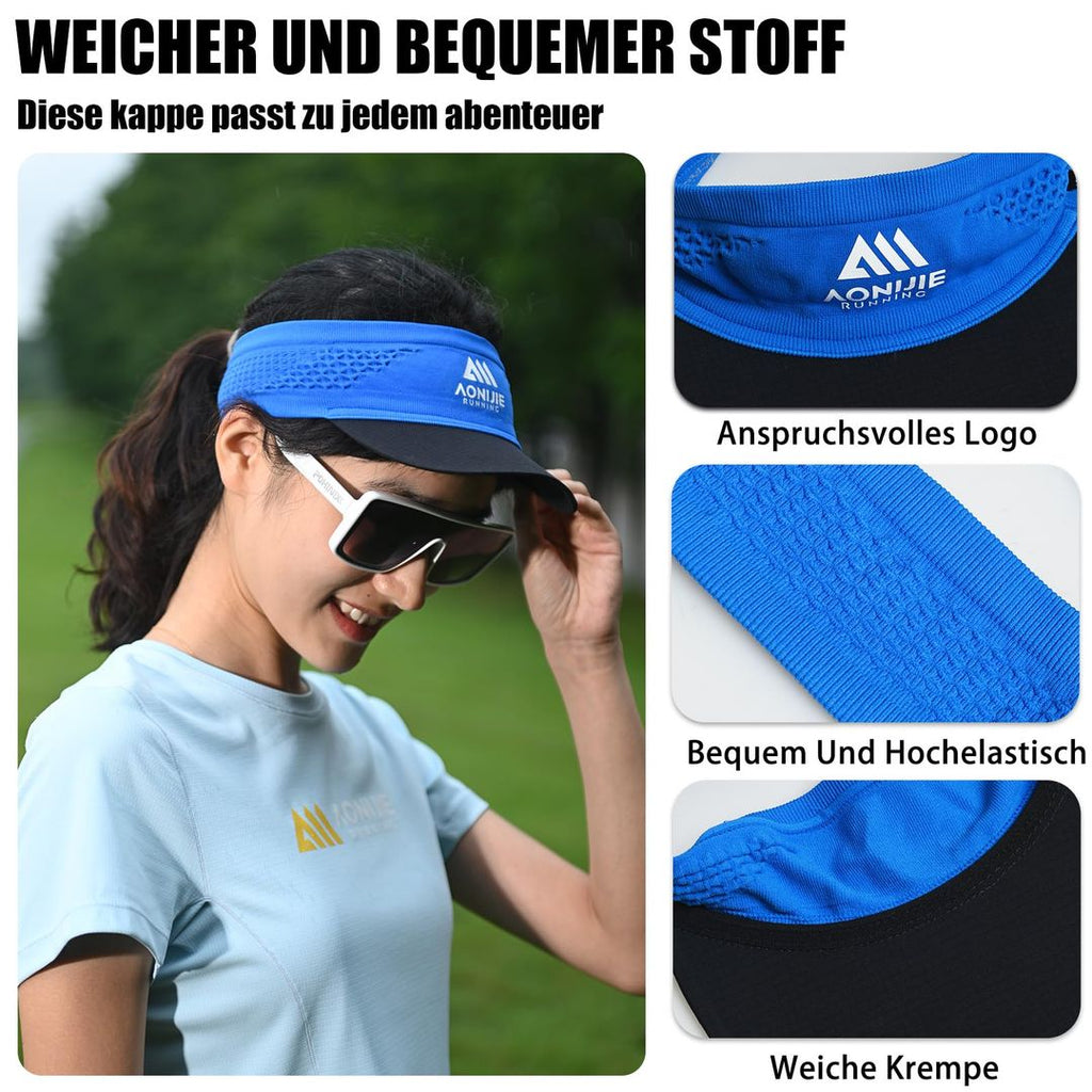 Sonnenvisor Kappe Ultraleicht – UV-Schutz, Laufen & Outdoor, Blau