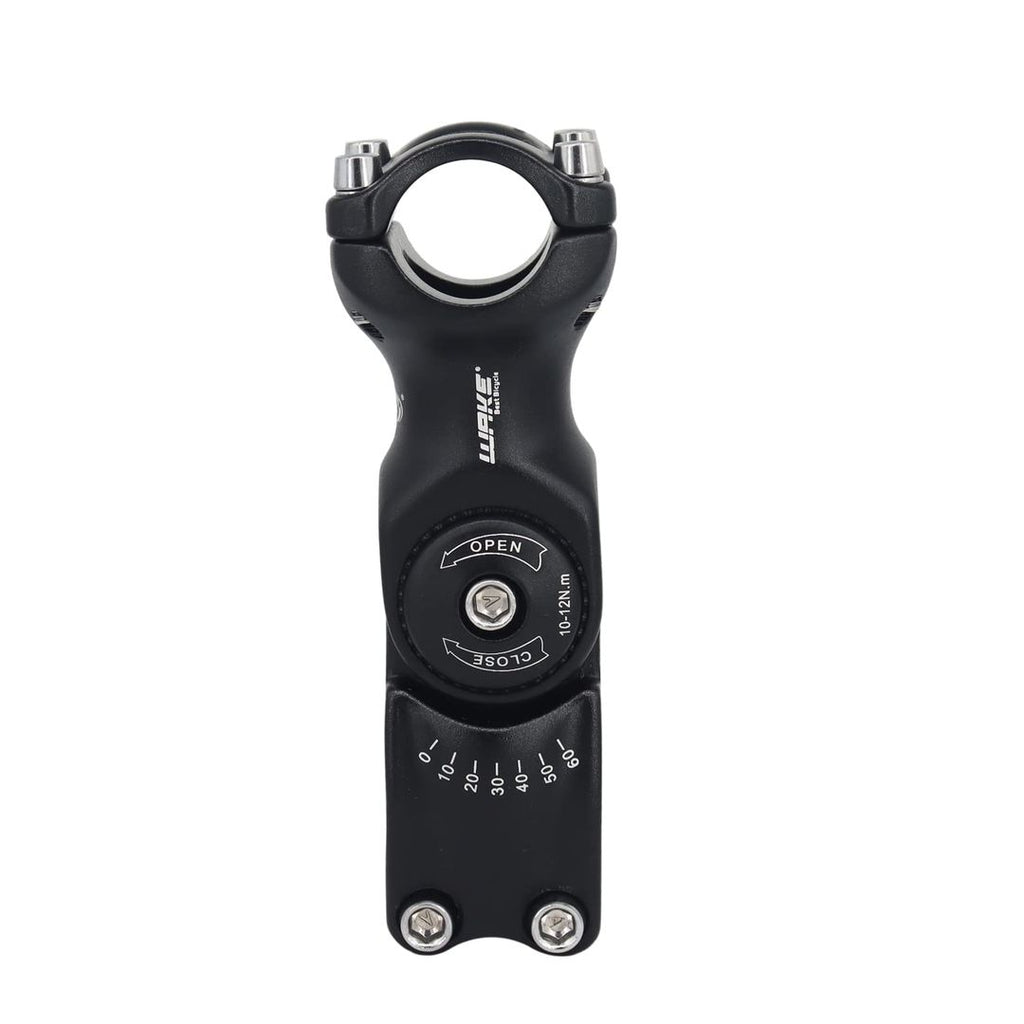 BSSOK Fahrrad Vorbau Verstellbar – 31,8 mm / 25,4 mm, Lenkerhöhung, 90 mm, MTB, 0-60 Grad