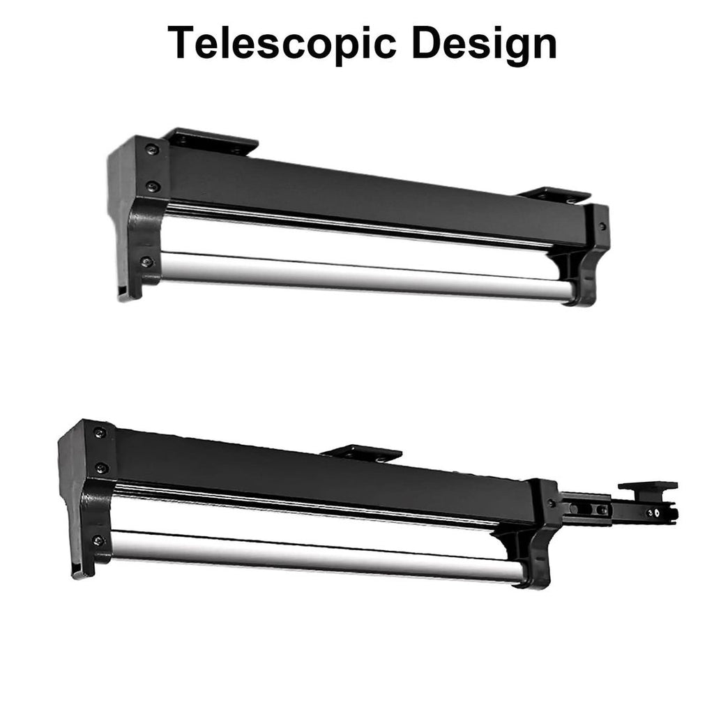 Teleskop-Kleiderstange Ausziehbar – Verstellbar, Schwarz, 347mm, Wandmontage