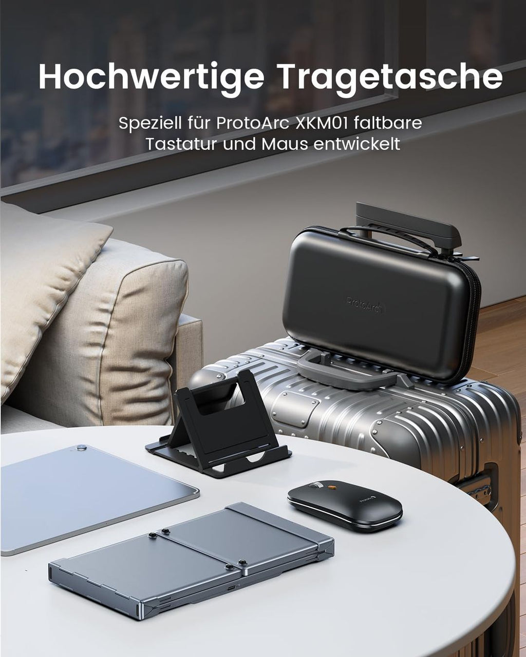 ProtoArc Faltbare Tastatur Kabellos und Maus
