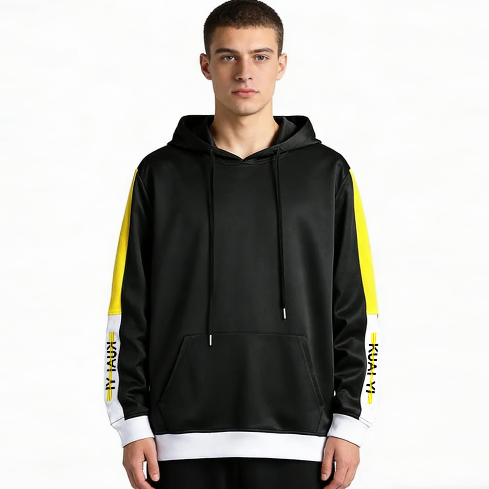 Herren Kapuzenpullover Basic – 100% Baumwolle, Langarm, S–2XL