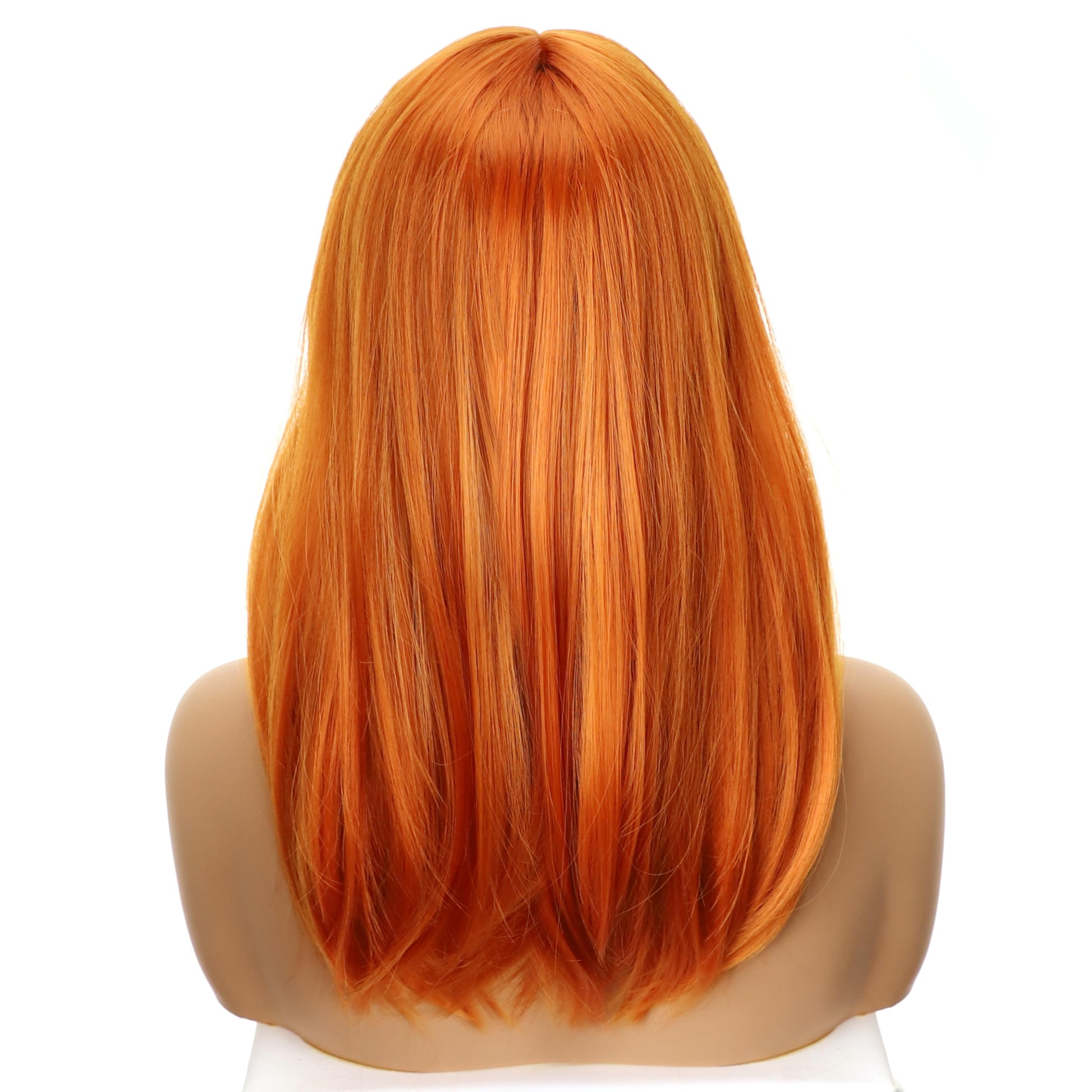 Lange gerade Perücke mit Pony 40 cm