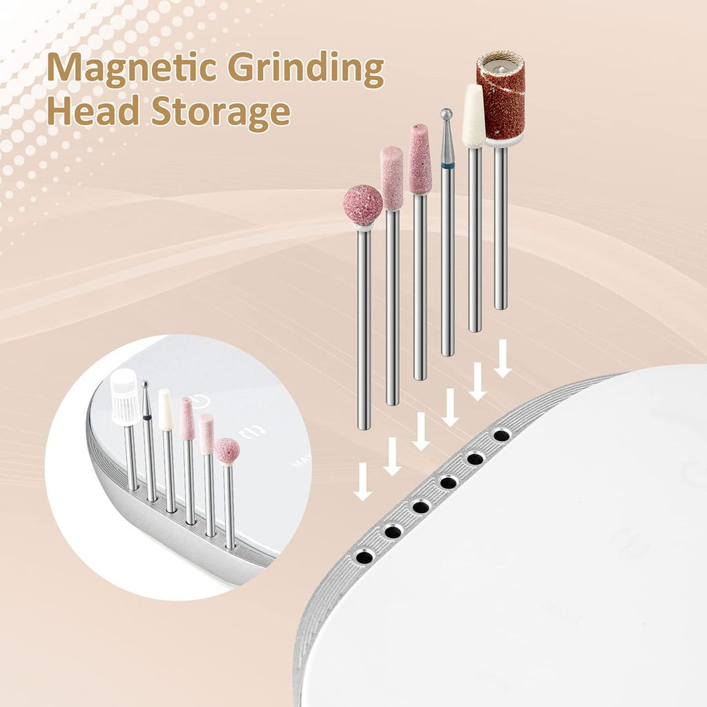 Madenia Elektrischer Nagelfräser TouchPro – 35.000 U/min, HD-Anzeige, 6 Bits, Pink