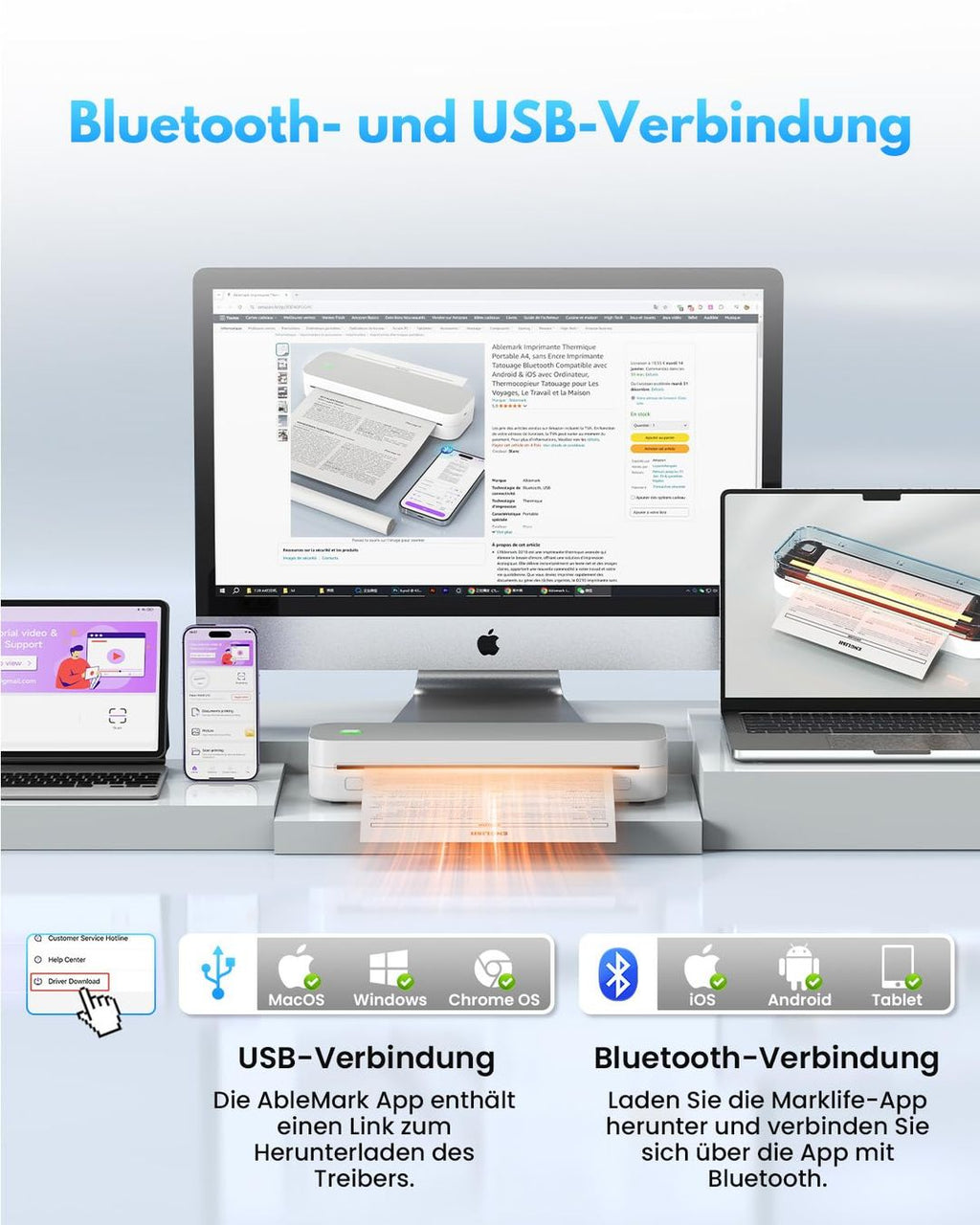 Bluetooth A4 Thermodrucker