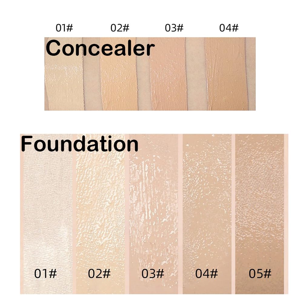 Makeup Foundation & Primer & Concealer Flüssig 3-in-1 – Weich matt