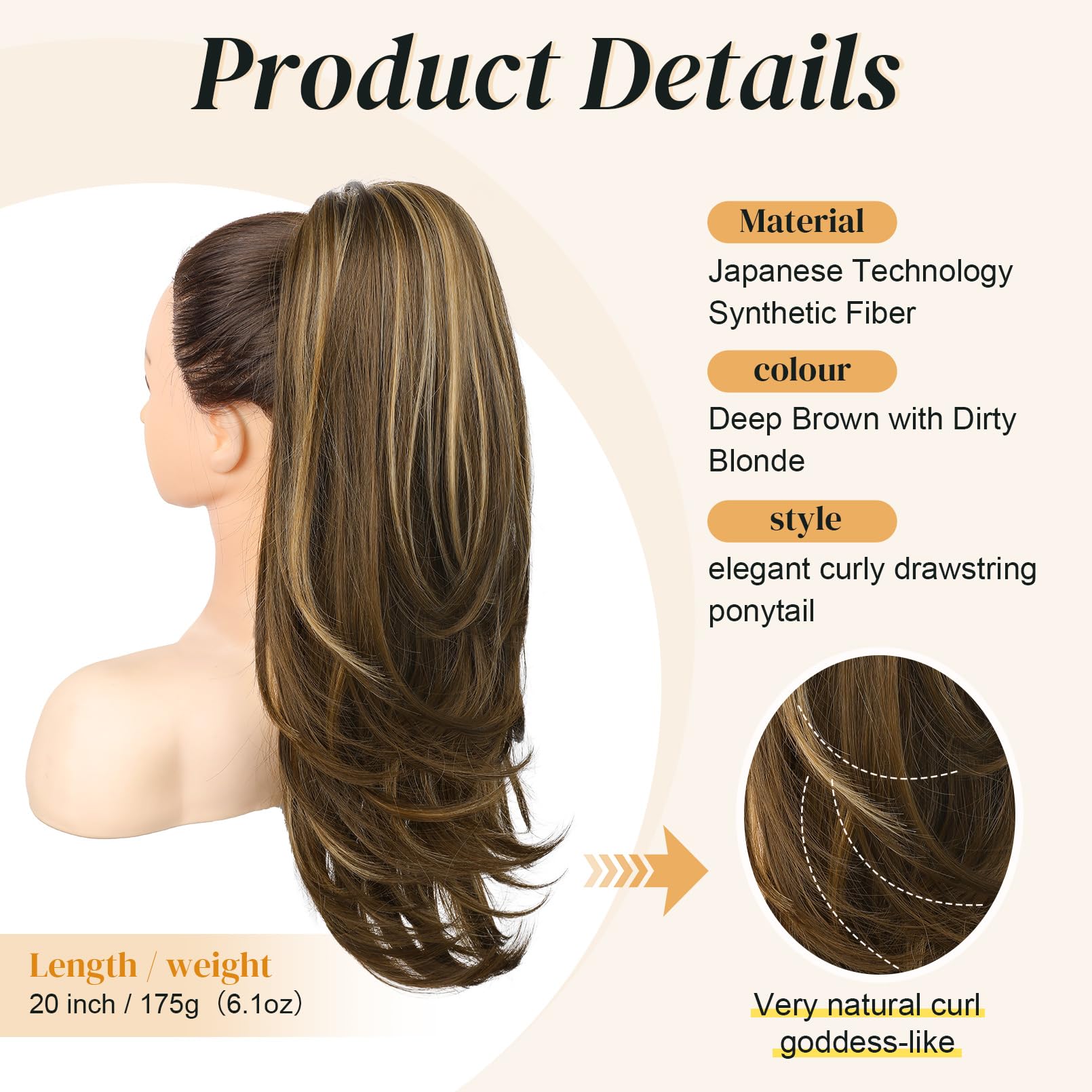 Pferdeschwanzverlängerung 50 cm