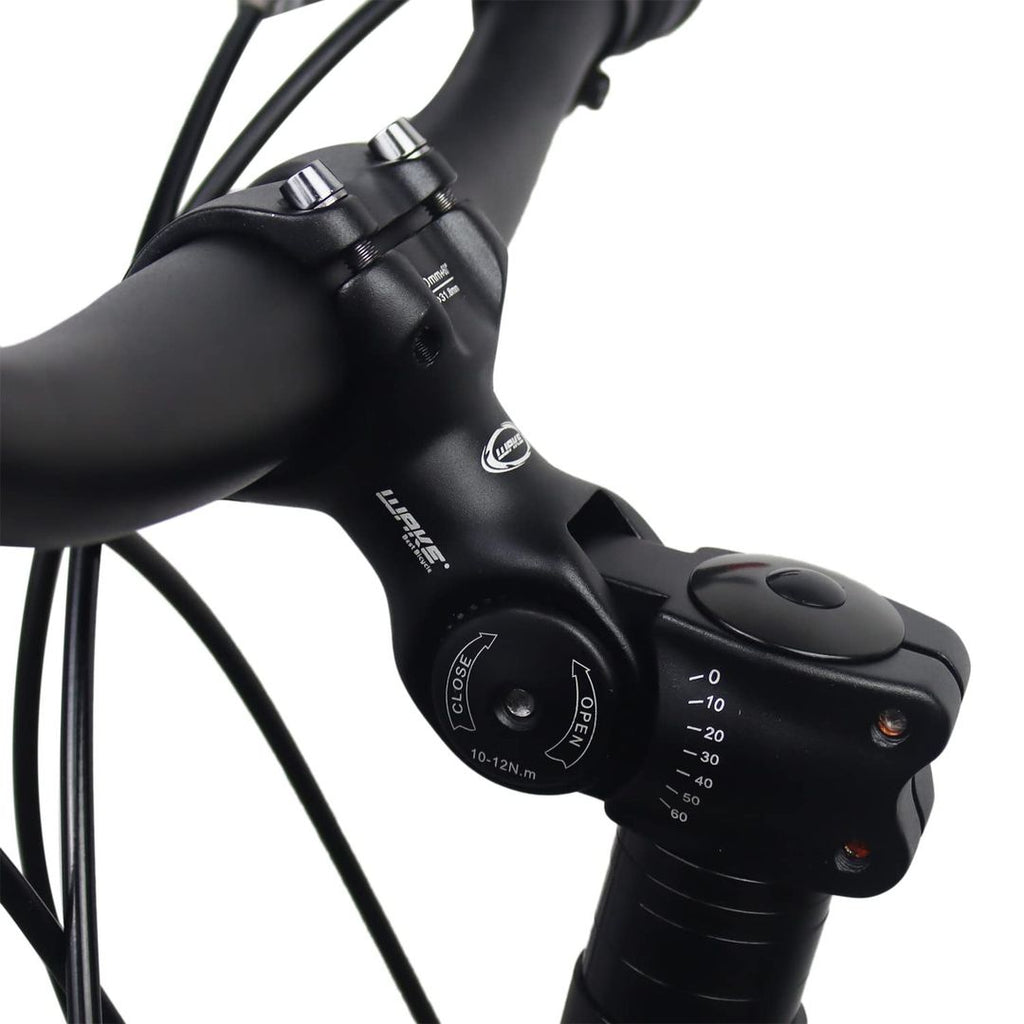 BSSOK Fahrrad Vorbau Verstellbar – 31,8 mm / 25,4 mm, Lenkerhöhung, 90 mm, MTB, 0-60 Grad
