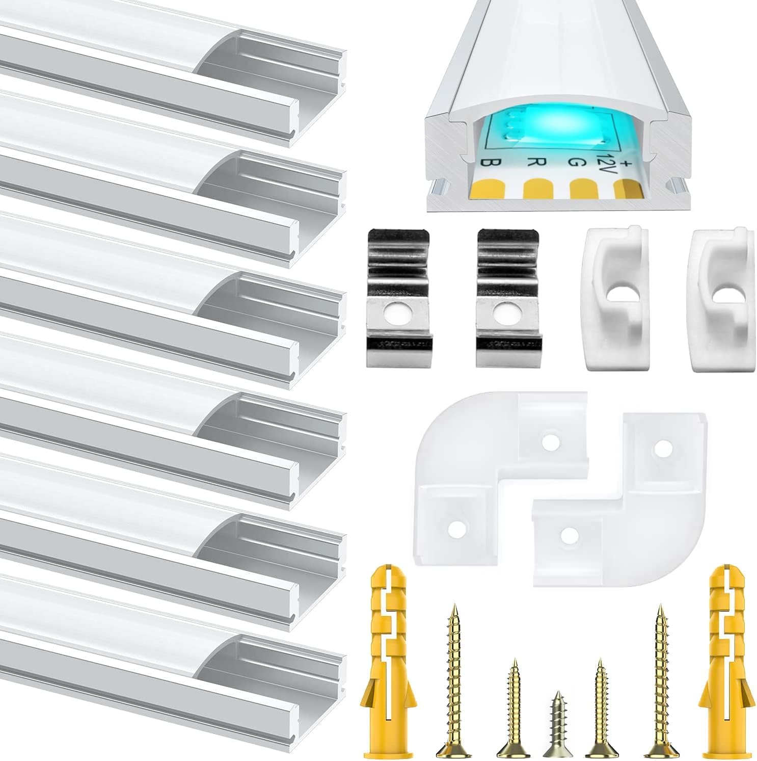 Chesbung LED-Profil für LED-Streifen, 6x1 m