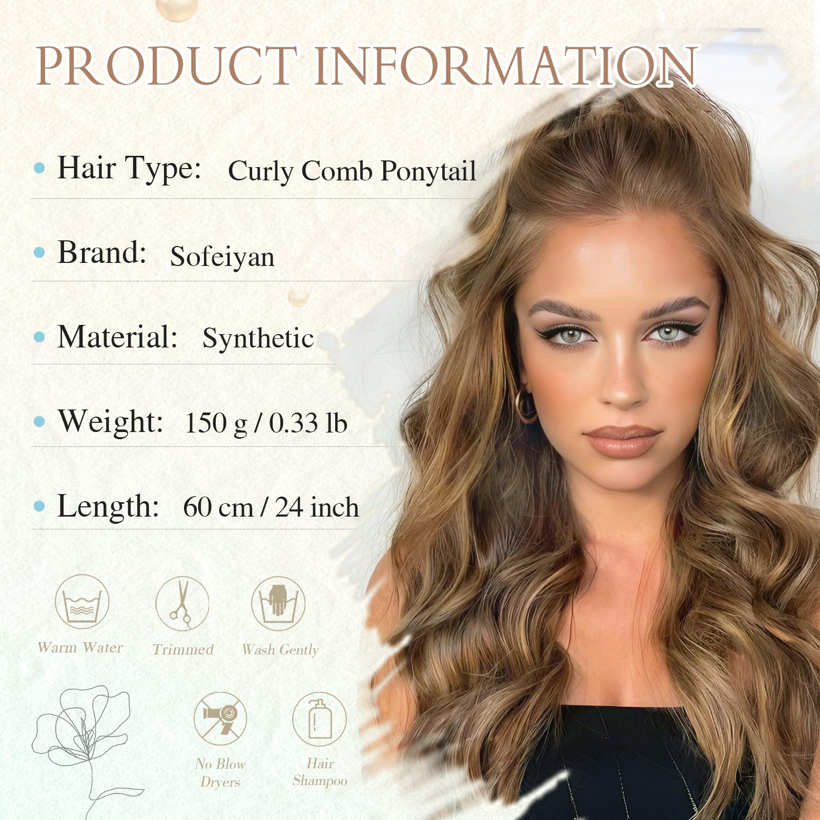 Pferdeschwanz Haarstück 60cm